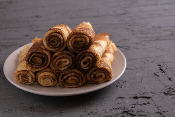 photo of the fried pancakes lying on a plate