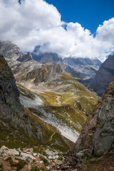 Fototapeta na wymiar Grande Casse Alpine glacier landscape in French alps