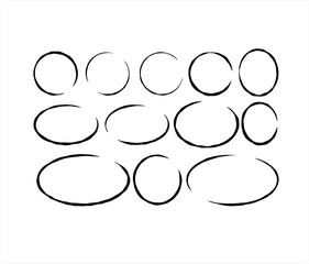 Set of circles. Geometric round.