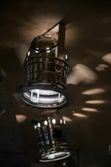 illuminated roof lamp in retro spotlight design