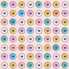 Cute little hearts pattern, seamless Valentines background