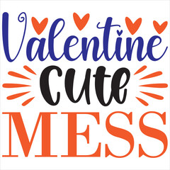 Fototapeta premium Valentine cute mess