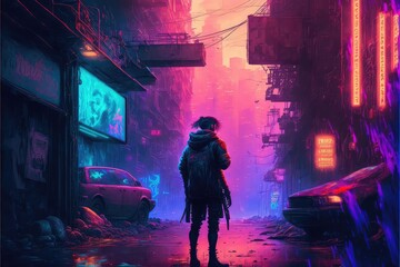 Purple Cyberpunk wallpaper