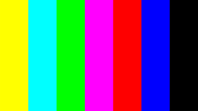 colour bars are a television test pattern