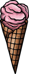 Ice Cream cartoon funny illustration