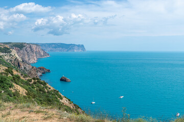 Fototapeta premium Landscape of sea bay . Blue Lagoon