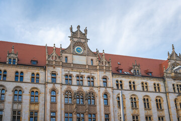 Fototapeta na wymiar Justice Center Eike von Repgow former Magdeburg Post Office - Magdeburg, Saxony-Anhalt, Germany