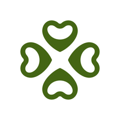 St Patrick's Day Irish clover love and luck fortune success vintage icon vector flat illustration