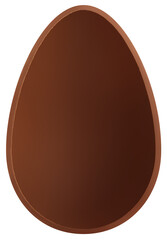 Happy Easter chocolate open half egg. Isolated on transparent background.Template for label, promotional shopping banner or ticket sale price