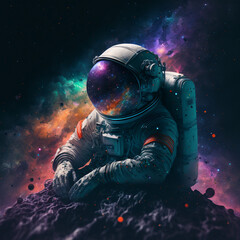 Fototapeta premium astronaut lost in space
