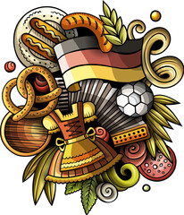 Germany detailed cartoon illustration