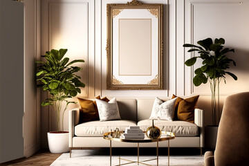 modern living room with sofa