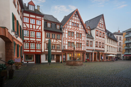 Kirschgarten Square with half-timbered buildings - Mainz, Germany