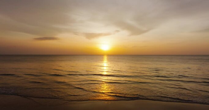 Beautiful tropical sunset beach sea
