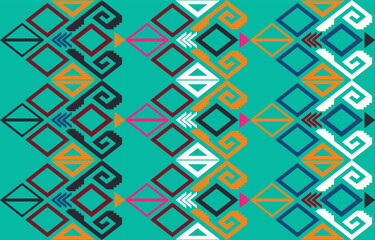 Native American Southwest, Aztec, Navajo seamless pattern. Tribal black and white geometric print. Ethnic design wallpaper, fabric, cover, textile, rug, blanket.