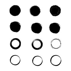 circle brush design vertor icon