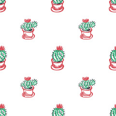 Seamless pattern. Children's drawings with wax crayons