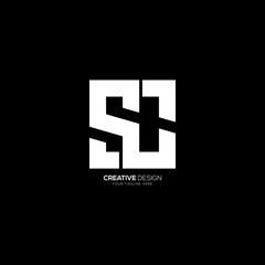 Letter S C creative shape logo concept
