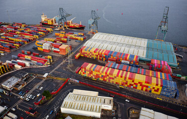 Ship Building and Crane in Port Glasgow Ferguson Shipbuilding Scaffold Dock Harbor Harbour
