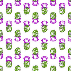 Fototapeta premium Seamless pattern. Children's drawings with wax crayons