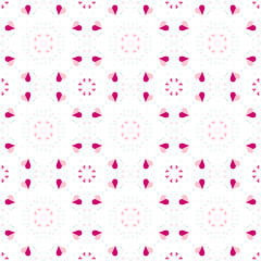 Groovy Hearts Seamless Pattern. Psychedelic Distorted Vector Background in 1970s-1980s Hippie Retro Style for Print on Textile, Wrapping Paper, Web Design and Social Media. Pink and Purple Colors.