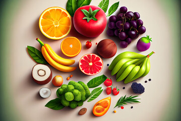 Healthy food clean eating selection