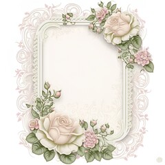 a beautiful frame with flowers around