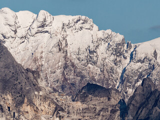 alps apuane in winter time