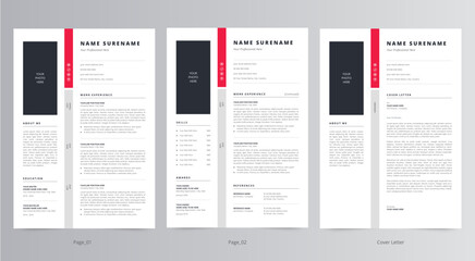 Resume Template, Professional Modern Resume Template, CV Template