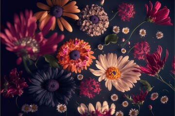 Spring flower dark background
