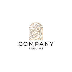 Wood logo design vector template