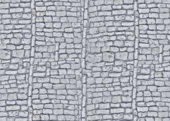 Stone pavement floor texture. Backgrounds. 3d rendering.