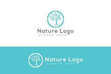 Nature Minimal logo Design template Minimal Eco, leaf, Life Logo Concept.