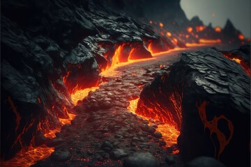 Lava from a Volcano