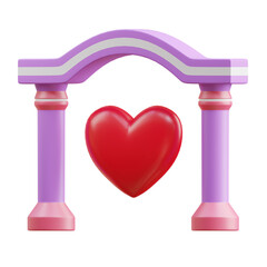 3D heart,  valentine's day, 3D rendering illustration