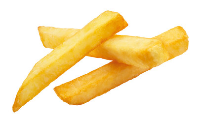 Delicious potato fries cut out