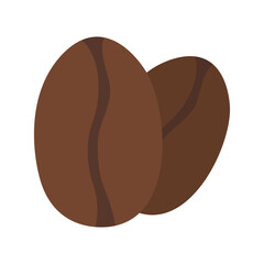 Coffee bean icon, isolated on white background.
