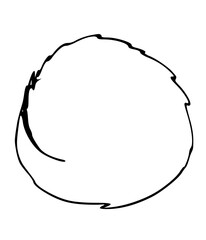 Graphic Messy Rough Ring Circle