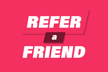 Refer a friend landing page. Red monocolor
