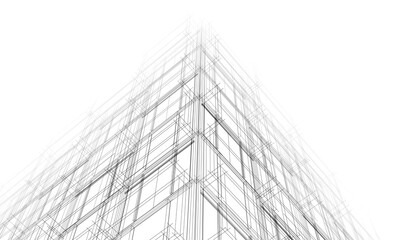 Fototapeta premium Abstract modern architecture 3d rendering