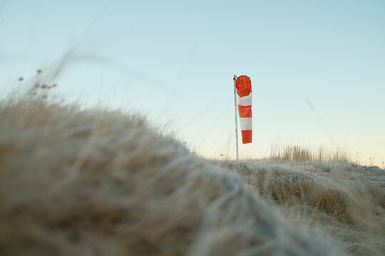 Cone windsock in windless weather