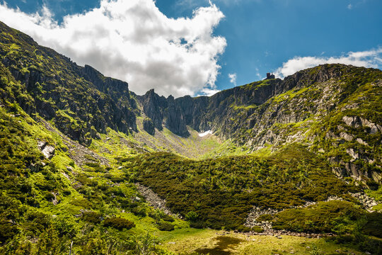 Karkonosze National Park in beautiful green colors
