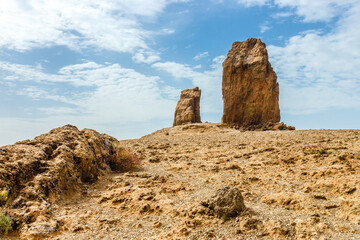 Roque Nublo - volcanic monolith. It is one of the most famous landmarks of Gran Canaria, Spain.