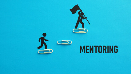 Mentoring business is shown using the text
