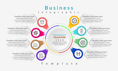 Fototapeta na wymiar business infographic template design. Realistic circle diagram infographic. modern Business annual report Chart visualization.