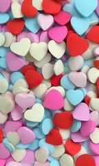 Fototapeta premium heart shaped candies