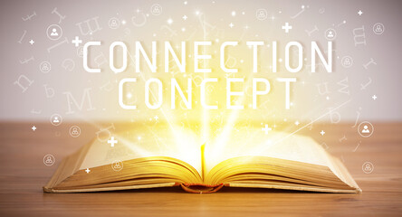 open book, social networking concept