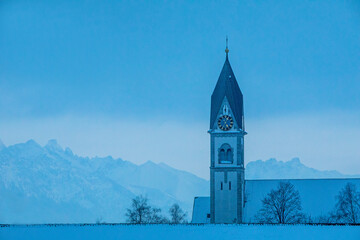 Allgäu - K irche -  St. Martin - Blaichach - Eis - Winter