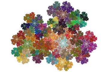 colorful fractal blots, fractal pattern, computer generated