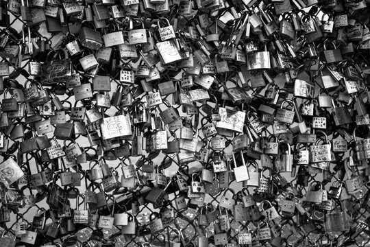 black and white love locks